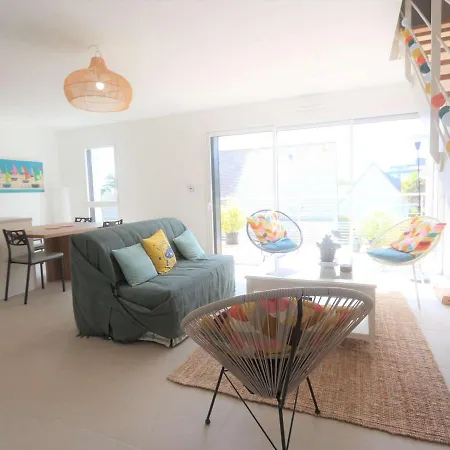 Duplex Lumineux A Benodet: Et Thalasso A Pied, Terrasse, Parking Et Abri Velo Inclus - Fr-1-481-117 公寓 贝诺代